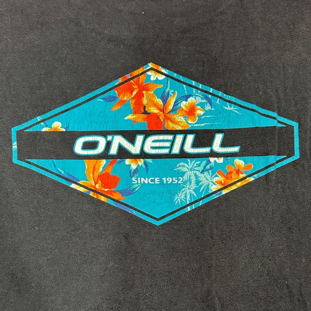 O'Neill Black T-Shirt with Teal Logo - Picture 7 of 7
